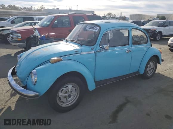 ✅ 1973 Volkswagen Beetle • VIN: 1332178415 • Lot: 41558625. Listed on Copart with 16,505 mi. Free auction sales archive from the USA and detailed vehicle history report at DreamBid. Image 1.