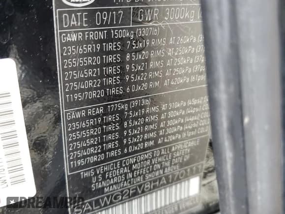 ✅ 2017 Land Rover Range Rover Sport SE • VIN: SALWG2FV8HA170111 • Lot: 82457665. Wystawiony na Copart z przebiegiem 94 288 mil. Bezpłatny archiwum sprzedaży aukcyjnych z USA i szczegółowy raport historii pojazdu na DreamBid. Zdjęcie 13.