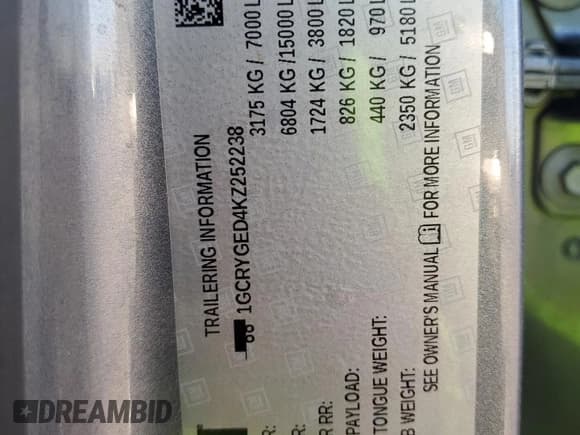 ✅ 2019 Chevrolet Silverado 1500 LTZ • VIN: 1GCRYGED4KZ252238 • Lot: 67474955. Wystawiony na Copart z przebiegiem 66 957 mil. Bezpłatny archiwum sprzedaży aukcyjnych z USA i szczegółowy raport historii pojazdu na DreamBid. Zdjęcie 12.