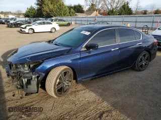 ✅ 2016 Honda Accord Sport • VIN: 1HGCR2F54GA059866 • Lot: 91306115. Listed on Copart with 143,263 mi. Free auction sales archive from the USA and detailed vehicle history report at DreamBid. Image 1.