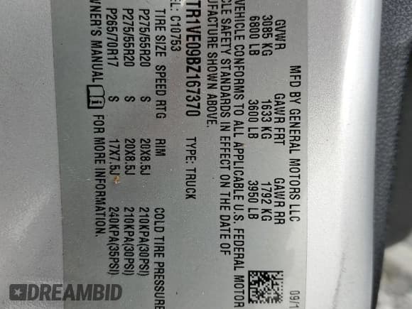 ✅ 2011 GMC Sierra 1500 SLE • VIN: 1GTR1VE09BZ167370 • Lot: 69501105. Wystawiony na Copart z przebiegiem Nie podano. Bezpłatny archiwum sprzedaży aukcyjnych z USA i szczegółowy raport historii pojazdu na DreamBid. Zdjęcie 12.