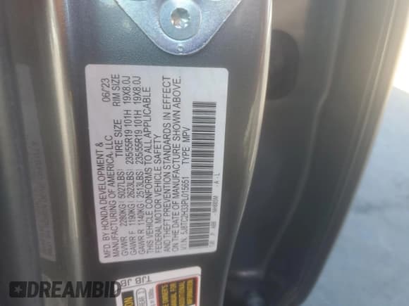 ✅ 2023 Acura RDX • VIN: 5J8TC2H33PL015651 • Лот: 87673595. Опубликован ранее на Copart с пробегом 18 486 миль. Бесплатный доступ к архиву аукционных продаж из США и подробный отчёт об истории автомобиля на DreamBid. Изображение 13.