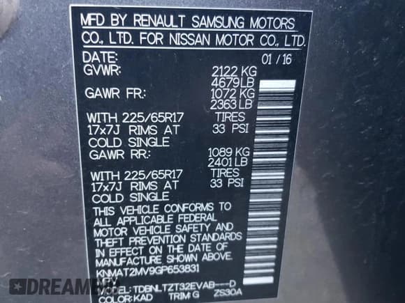 ✅ 2016 Nissan Rogue SV • VIN: KNMAT2MV9GP653831 • Lot: 90630055. Wystawiony na Copart z przebiegiem 136 648 mil. Bezpłatny archiwum sprzedaży aukcyjnych z USA i szczegółowy raport historii pojazdu na DreamBid. Zdjęcie 13.