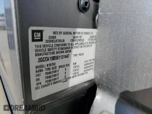 ✅ 2006 Chevrolet Silverado 1500 LS • VIN: 2GCEK19B561131447 • Lot: 74567234. Wystawiony na Copart z przebiegiem Nie podano mil. Skorzystaj z bezpłatnego archiwum sprzedaży aukcyjnych z USA i zobacz szczegółowy raport historii pojazdu na DreamBid. Zdjęcie 12.