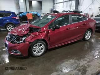 ✅ 2018 Chevrolet Cruze LT • VIN: 1G1BE5SM6J7196308 • Lot: 61964723. Listed on Copart with 44,157 mi. Free auction sales archive from the USA and detailed vehicle history report at DreamBid. Image 1.