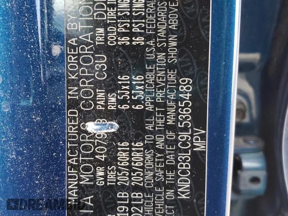 ✅ 2020 Kia Niro LX • VIN: KNDCB3LC9L5365489 • Лот: 83855945. Опубликован ранее на Copart с пробегом 127 338 миль. Бесплатный доступ к архиву аукционных продаж из США и подробный отчёт об истории автомобиля на DreamBid. Изображение 13.