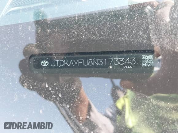 2022 Toyota Prius L Eco z VIN JTDKAMFU8N3173343, wystawiony jako IAAI lot #43008600 z przebiegiem 46 161 mil mil oraz . Historia ofert i sprzedaży dostępna na DreamBid. Obrazek 9.