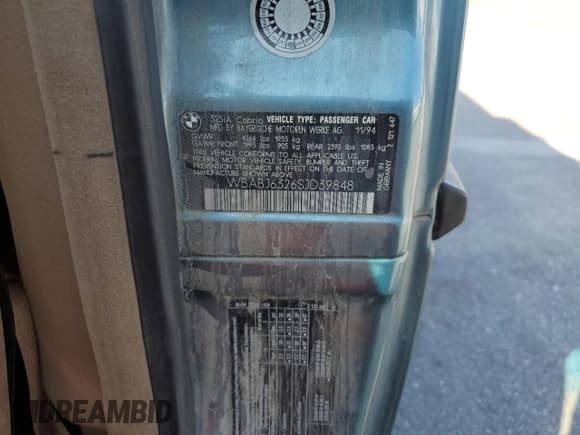 ✅ 1995 BMW 3 Series 325i • VIN: WBABJ6326SJD39848 • Лот: 80171735. Опубликован ранее на Copart с пробегом 91 574 миль. Бесплатный доступ к архиву аукционных продаж из США и подробный отчёт об истории автомобиля на DreamBid. Изображение 12.