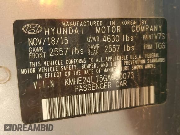 ✅ 2016 Hyundai Sonata SE • VIN: KMHE24L15GA030073 • Лот: 91842575. Опубликован ранее на Copart с пробегом 154 095 миль. Бесплатный доступ к архиву аукционных продаж из США и подробный отчёт об истории автомобиля на DreamBid. Изображение 12.