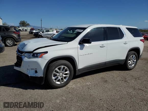 2020 Chevrolet Traverse LS с VIN 1GNERFKW0LJ155833, выставлен на аукционе Copart как лот 86233245 с пробегом 113 741 миль миль и Списание • Salvage title. История ставок и продаж доступна на DreamBid. Изображение 1.