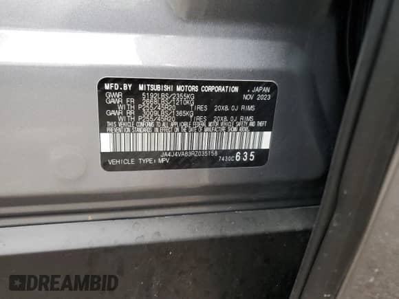 2024 Mitsubishi Outlander SE с VIN JA4J4VA83RZ035158, выставлен на аукционе Copart как лот 89852345 с пробегом 21 948 миль миль и Списание • Salvage title. История ставок и продаж доступна на DreamBid. Изображение 13.