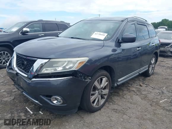 ✅ 2014 Nissan Pathfinder Platinum • VIN: 5N1AR2MM1EC617461 • Lot: 42738410. Wystawiony na IAAI z przebiegiem 173 236 mil. Bezpłatny archiwum sprzedaży aukcyjnych z USA i szczegółowy raport historii pojazdu na DreamBid. Zdjęcie 2.