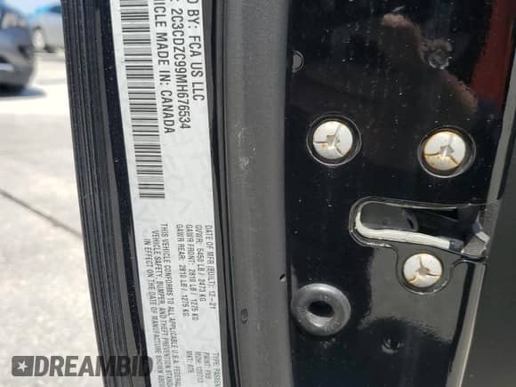 2021 Dodge Challenger SRT Hellcat с VIN 2C3CDZC99MH676534, выставлен на аукционе Copart как лот 63627935 с пробегом 48 483 миль миль и Списание • Salvage title. История ставок и продаж доступна на DreamBid. Изображение 12.