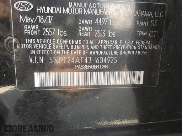 2018 Hyundai Sonata SE с VIN 5NPE24AF4JH604925, выставлен на аукционе Copart как лот 89538875 с пробегом 112 548 миль миль и Списание • Salvage title. История ставок и продаж доступна на DreamBid. Изображение 12.