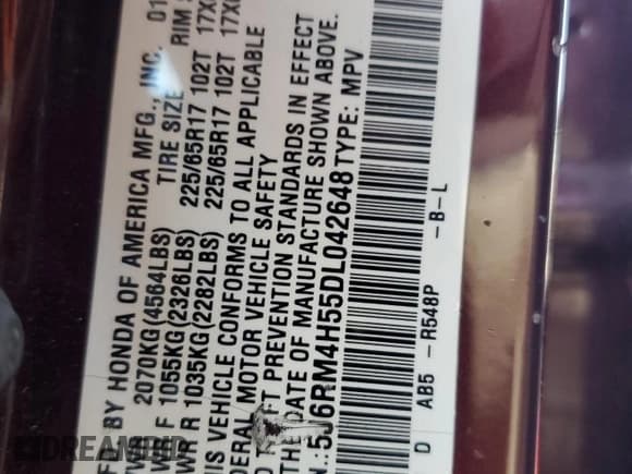 ✅ 2013 Honda CR-V EX • VIN: 5J6RM4H55DL042648 • Лот: 92308975. Опубликован ранее на Copart с пробегом 101 168 миль. Бесплатный доступ к архиву аукционных продаж из США и подробный отчёт об истории автомобиля на DreamBid. Изображение 12.