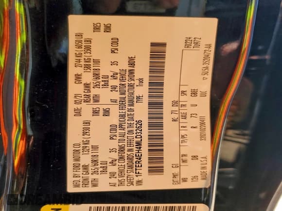 ✅ 2021 Ford Ranger XL • VIN: 1FTER4EH4MLD32626 • Лот: 93669145. Опубликован ранее на Copart с пробегом 50 636 миль. Бесплатный доступ к архиву аукционных продаж из США и подробный отчёт об истории автомобиля на DreamBid. Изображение 13.