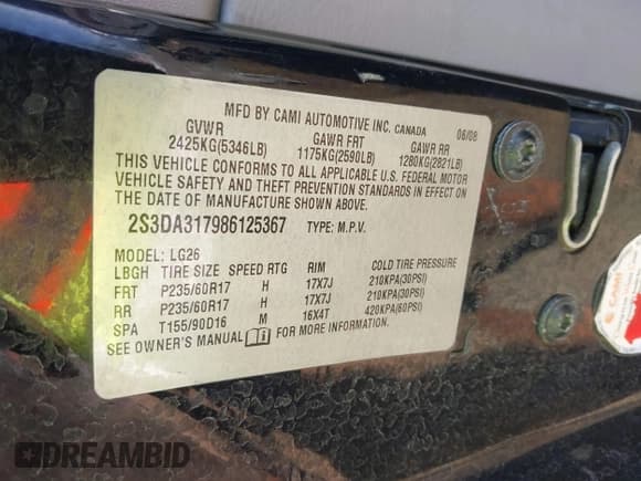 ✅ 2008 Suzuki XL7 Luxury • VIN: 2S3DA317986125367 • Lot: 42714542. Wystawiony na IAAI z przebiegiem 147 378 mil. Bezpłatny archiwum sprzedaży aukcyjnych z USA i szczegółowy raport historii pojazdu na DreamBid. Zdjęcie 9.