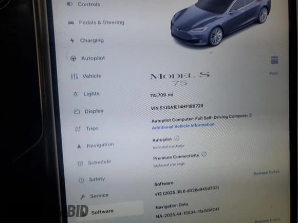 ✅ 2017 Tesla Model S 60 • VIN: 5YJSA1E14HF189729 • Lot: 93875955. Listed on Copart with 115,709 mi. Free auction sales archive from the USA and detailed vehicle history report at DreamBid. Image 9.