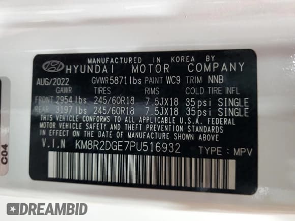 ✅ 2023 Hyundai Palisade SEL • VIN: KM8R2DGE7PU516932 • Лот: 85416874. Опубликован ранее на Copart с пробегом 29 515 миль. Бесплатный доступ к архиву аукционных продаж из США и подробный отчёт об истории автомобиля на DreamBid. Изображение 13.