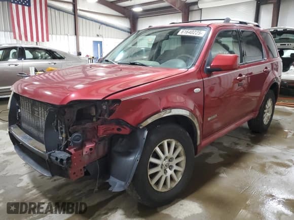 ✅ 2008 Mercury Mariner Premier • VIN: 4M2CU97118KJ52951 • Lot: 61640225. Listed on Copart with 186,109 mi. Free auction sales archive from the USA and detailed vehicle history report at DreamBid. Image 1.