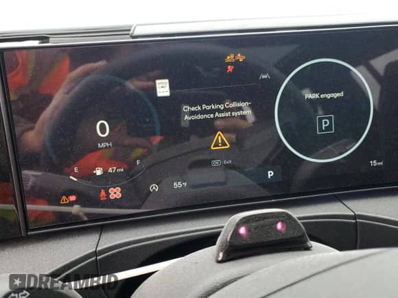 2025 Hyundai Santa Fe Calligraphy with VIN 5NMP54GL1SH149723, listed as a Copart auction lot 90333465 with 15 mi miles and Salvage title. Bid and sale history available at DreamBid. Image 9.