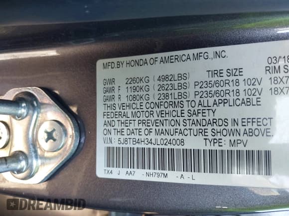 ✅ 2018 Acura RDX • VIN: 5J8TB4H34JL024008 • Lot: 43469084. Wystawiony na IAAI z przebiegiem 61 268 mil. Bezpłatny archiwum sprzedaży aukcyjnych z USA i szczegółowy raport historii pojazdu na DreamBid. Zdjęcie 9.
