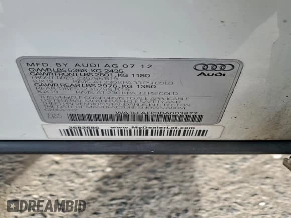 ✅ 2013 Audi Q5 Premium Plus • VIN: WA1LFAFP3DA003877 • Lot: 94957155. Wystawiony na Copart z przebiegiem 132 020 mil. Bezpłatny archiwum sprzedaży aukcyjnych z USA i szczegółowy raport historii pojazdu na DreamBid. Zdjęcie 13.
