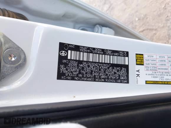 2024 Toyota Prius LE с VIN JTDACAAU3R3030785, выставлен на аукционе IAAI как лот 43417913 с пробегом 62 646 миль миль и . История ставок и продаж доступна на DreamBid. Изображение 9.