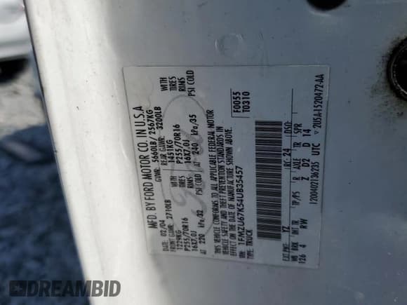 ✅ 2004 Ford Explorer Sport Trac XLS • VIN: 1FMZU67K54UB35457 • Lot: 57823985. Wystawiony na Copart z przebiegiem 235 234 mil. Bezpłatny archiwum sprzedaży aukcyjnych z USA i szczegółowy raport historii pojazdu na DreamBid. Zdjęcie 12.