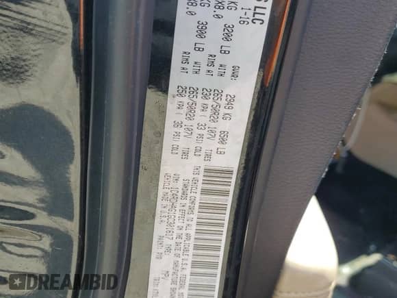 2016 Dodge Durango SXT с VIN 1C4RDHAG1GC301617, выставлен на аукционе Copart как лот 84600405 с пробегом 177 014 миль миль и Списание • Salvage title. История ставок и продаж доступна на DreamBid. Изображение 13.