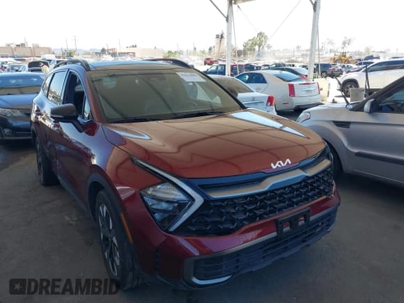 ✅ 2023 Kia Sportage X-Line • VIN: KNDPYDAHXP7027307 • Lot: 42626800. Listed on IAAI with 39,213 mi. Free auction sales archive from the USA and detailed vehicle history report at DreamBid. Image 1.