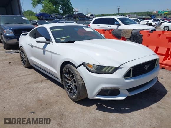✅ 2016 Ford Mustang EcoBoost • VIN: 1FA6P8TH6G5336387 • Lot: 42255659. Listed on IAAI with 148,715 mi. Free auction sales archive from the USA and detailed vehicle history report at DreamBid. Image 1.