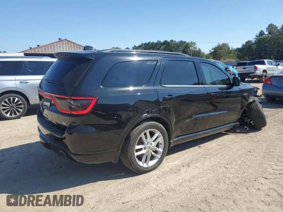 2023 Dodge Durango R/T Plus with VIN 1C4SDHCT7PC555411, listed as a Copart auction lot 85007535 with 53,022 mi miles and Salvage title. Bid and sale history available at DreamBid. Image 3.