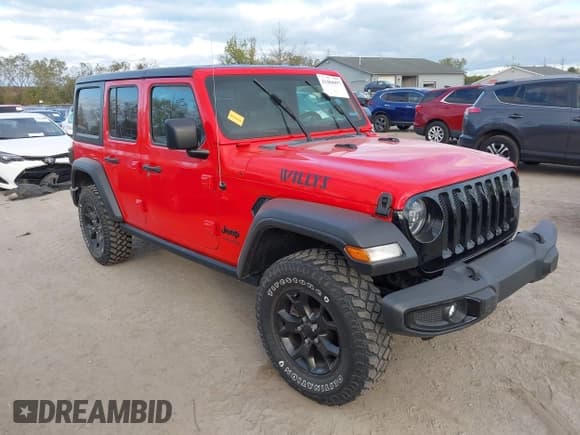 ✅ 2021 Jeep Wrangler Unlimited Sport S • VIN: 1C4HJXDG0MW549393 • Lot: 43404497. Listed on IAAI with 37,542 mi. Free auction sales archive from the USA and detailed vehicle history report at DreamBid. Image 1.