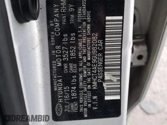 ✅ 2016 Hyundai Accent SE • VIN: KMHCT4AE9GU982082 • Лот: 39304604. Опубликован ранее на Copart с пробегом 167 644 миль. Бесплатный доступ к архиву аукционных продаж из США и подробный отчёт об истории автомобиля на DreamBid. Изображение 12.