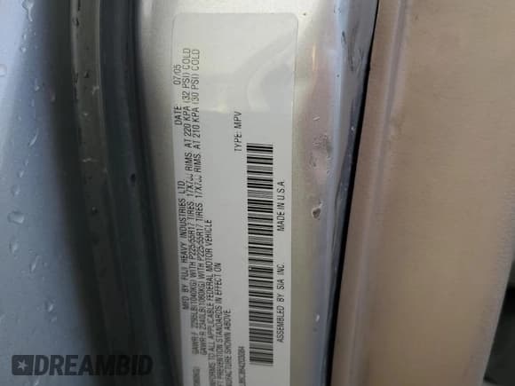 ✅ 2006 Subaru Legacy Outback L.L. Bean • VIN: 4S4BL86C864203084 • Lot: 42095745. Listed on Copart with Not provided. Free auction sales archive from the USA and detailed vehicle history report at DreamBid. Image 12.