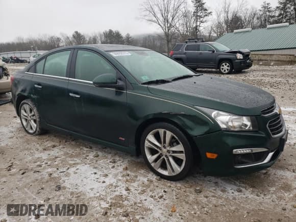 ✅ 2015 Chevrolet Cruze LTZ • VIN: 1G1PG5SB5F7123842 • Lot: 36892013. Listed on Copart with 54,920 mi. Free auction sales archive from the USA and detailed vehicle history report at DreamBid. Image 4.