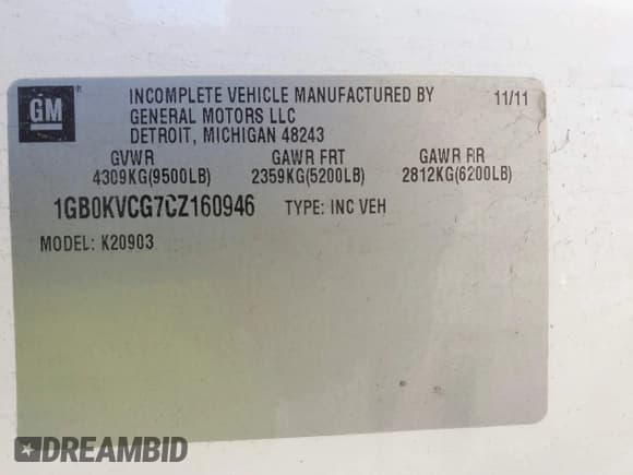 ✅ 2012 Chevrolet Silverado 2500HD Work Truck • VIN: 1GB0KVCG7CZ160946 • Лот: 43201905. Опубликован ранее на IAAI с пробегом 284 358 миль. Бесплатный доступ к архиву аукционных продаж из США и подробный отчёт об истории автомобиля на DreamBid. Изображение 9.