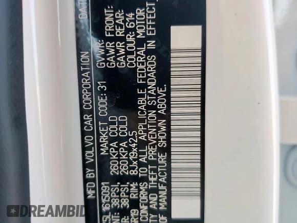 ✅ 2020 Volvo XC90 Momentum • VIN: YV4A22PK5L1615091 • Lot: 62724185. Listed on Copart with 23,275 mi. Free auction sales archive from the USA and detailed vehicle history report at DreamBid. Image 13.