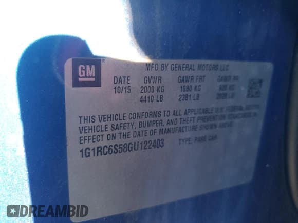 ✅ 2016 Chevrolet Volt LT • VIN: 1G1RC6S58GU122403 • Lot: 83685014. Wystawiony na Copart z przebiegiem 173 249 mil. Bezpłatny archiwum sprzedaży aukcyjnych z USA i szczegółowy raport historii pojazdu na DreamBid. Zdjęcie 12.