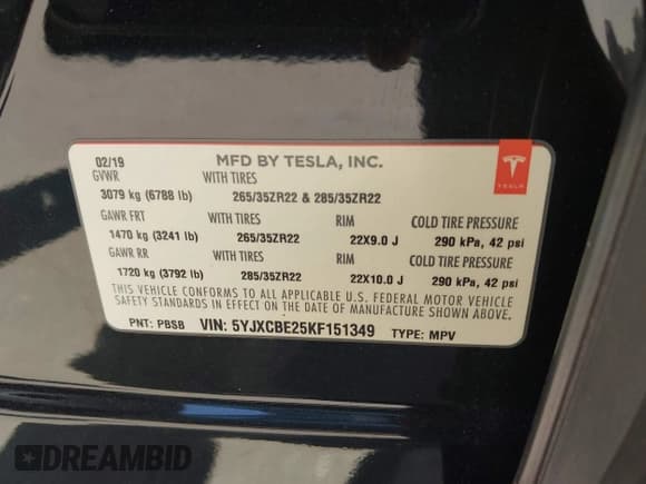 ✅ 2019 Tesla Model X 75D • VIN: 5YJXCBE25KF151349 • Lot: 42397611. Wystawiony na IAAI z przebiegiem 65 125 mil. Bezpłatny archiwum sprzedaży aukcyjnych z USA i szczegółowy raport historii pojazdu na DreamBid. Zdjęcie 9.