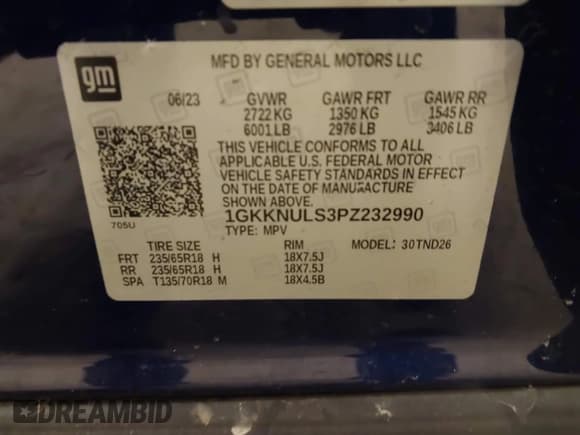 ✅ 2023 GMC Acadia SLT • VIN: 1GKKNULS3PZ232990 • Лот: 41209833. Опубликован ранее на IAAI с пробегом 12 105 миль. Бесплатный доступ к архиву аукционных продаж из США и подробный отчёт об истории автомобиля на DreamBid. Изображение 9.