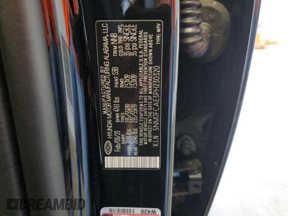 ✅ 2023 Hyundai Tucson SEL • VIN: 5NMJFCAE3PH230320 • Lot: 47598333. Wystawiony na Copart z przebiegiem 82 mil. Bezpłatny archiwum sprzedaży aukcyjnych z USA i szczegółowy raport historii pojazdu na DreamBid. Zdjęcie 13.