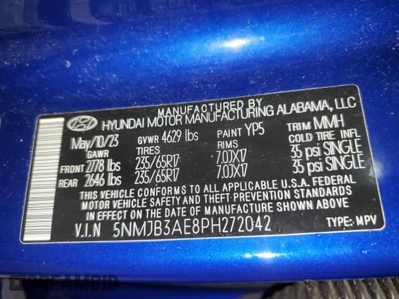 2023 Hyundai Tucson SEL z VIN 5NMJB3AE8PH272042, wystawiony jako Copart lot #47293235 z przebiegiem 45 718 mil mil oraz Czysty tytuł • Clean title. Historia ofert i sprzedaży dostępna na DreamBid. Obrazek 13.