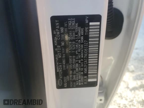 ✅ 2022 Hyundai Tucson SEL Convenience • VIN: KM8JFCA17NU081327 • Lot: 85477675. Wystawiony na Copart z przebiegiem 24 683 mil. Bezpłatny archiwum sprzedaży aukcyjnych z USA i szczegółowy raport historii pojazdu na DreamBid. Zdjęcie 13.