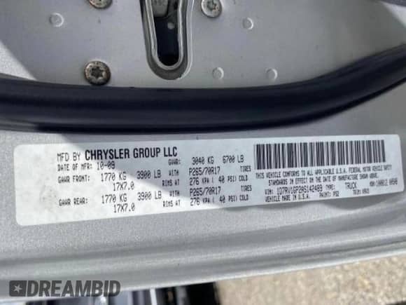 2010 Dodge 1500 ST с VIN 1D7RV1GP2AS142489, выставлен на аукционе Copart как лот 44850605 с пробегом 186 906 миль миль и Чистый • Clean title. История ставок и продаж доступна на DreamBid. Изображение 10.