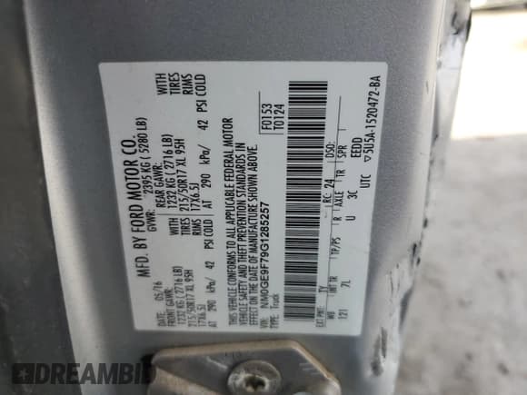 ✅ 2016 Ford Transit Connect XLT • VIN: NM0GE9F79G1285257 • Lot: 56230695. Listed on Copart with 43,636 mi. Free auction sales archive from the USA and detailed vehicle history report at DreamBid. Image 13.