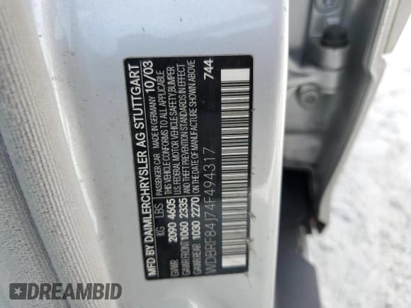 ✅ 2004 Mercedes-Benz C 320 • VIN: WDBRF84J74F494317 • Lot: 77252634. Wystawiony na Copart z przebiegiem Nie podano. Bezpłatny archiwum sprzedaży aukcyjnych z USA i szczegółowy raport historii pojazdu na DreamBid. Zdjęcie 13.