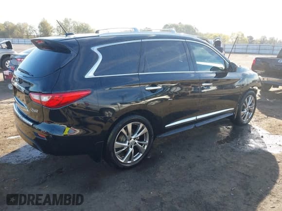 ✅ 2014 Infiniti QX60 • VIN: 5N1AL0MN2EC508411 • Lot: 43796092. Listed on IAAI with 182,862 mi. Free auction sales archive from the USA and detailed vehicle history report at DreamBid. Image 4.