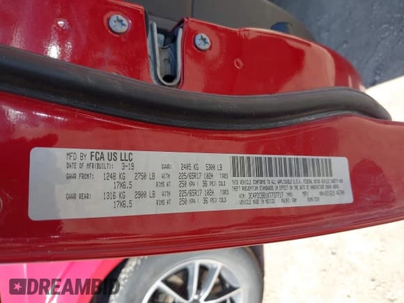 ✅ 2019 Dodge Journey SE • VIN: 3C4PDCBB1KT737717 • Lot: 43321880. Wystawiony na IAAI z przebiegiem 161 616 mil. Bezpłatny archiwum sprzedaży aukcyjnych z USA i szczegółowy raport historii pojazdu na DreamBid. Zdjęcie 9.